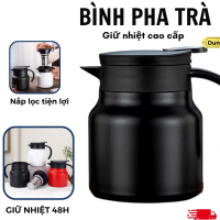 Ấm pha trà giữ nhiệt inox 304 dung tích 1 lít hàng cao cấp, Ca nước giữ nhiệt đựng nước nóng [Số lượ