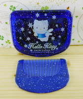 【震撼精品百貨】Hello Kitty 凱蒂貓-KITTY鏡梳組-北海道圖案-藍色 震撼日式精品百貨