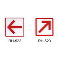 【文具通】標示牌指標可貼 RH-520 紅色箭頭 斜 11.5x11.5cm AA011019