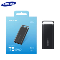 SAMSUNG T5 EVO Portable SSD 2TB 4TB 8TB TYPE-C USB 3.2 Black Solid State Disk up to 460MB/S External Hard Drive Original PSSD