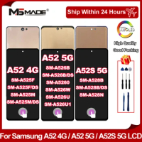 super AMOLED For Samsung Galaxy A52 4G LCD A525 A525F Display A52 5G Touch Screen A526 A526B For A52S 5G LCD A528 A528B Replace