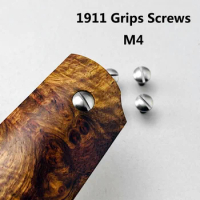 1 Set Stainless Steel 1911 Grip M4 Screws for 1911 Models Wood Guard Handle DIY Making Accessories Parts Nails Repalcements Bolt