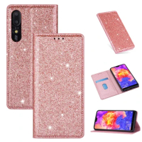 Glitter Wallet Flip Leather Case For Huawei P40 P40 Lite P30 P30 Pro P20 Pro P Smart 2019 Mate 20 Pro 10 Lite Y7 2019 Y6 2019