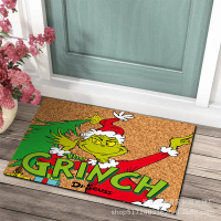 Spot Grinch Floor Mat Christmas Carpet Holiday Door Mat Green Clown Floor Mat