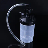 Oxygen Bubbler Bottle Humidity Humidifier Water Bottle with Tubing Connector Elbow 12" for Oxygen Concentrator