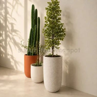 Pot Terakota Tinggi 60cm Minimalis Modern Model Kapsul D33T60 Terakota