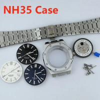 41mm NH35 Case Bracelet Sapphire Glass Waterproof for Oak Seiko NH36 Automatic Mechanical Movement Watch Parts Repair Tool