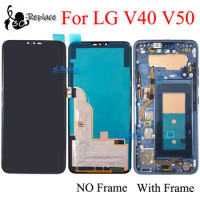 OLED For LG V40 V50 ThinQ 5G V405 LM-V405 LM-V409N LM-V500 V405UA LCD Display Touch Screen Digitizer Assembly / With Frame