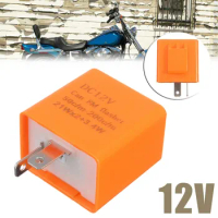 1pc 2 Pin LED Flasher Relay 12V Adjustable Frequency Relay Turn Signal Indicator Motorcycle Motorbike Flasher 42W