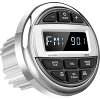Bluetooth Marine Boat Radio Receiver: Waterproof Marine Gauge Stereo System - HD LCD Display AM FM Tuner MP3 AUX