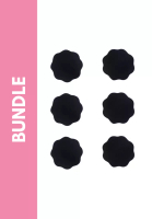 PINK N' PROPER 黑色花形乳貼防走光透氣可重複使用乳頭貼胸貼 (3套裝)