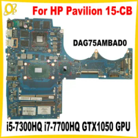 DAG75AMBAD0 Mainboard for HP Pavilion 15-CB laptop motherboard 926307-601 926307-001 with i5-7300HQ i7-7700HQ GTX1050 GPU DDR4