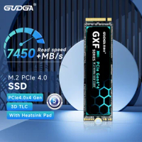 GUDGA SSD 4TB NVME M2 2TB 1TB 512GB PCIe 4.0x4 2280 Heatsink SSD Nmve Internal Hard Drive 7400 Mb/s Internal SSD For PS5 Laptop