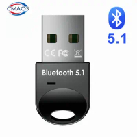 USB Bluetooth Adapter 5.1 Bluetooth Receiver USB Bluetooth 5 0 Dongle 5.0 BT Transmitter aptx Mini Adapter for PC Laptop Speaker