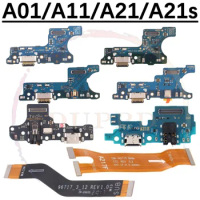 For Samsung Galaxy A21s A21 A11 A01 Core Dock Connector USB Charger Charging Port + Mainboard Main Mother Board Flex Cable