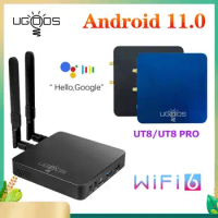 UGOOS UT8 PRO TV BOX Android 11.0 DDR4 8GB RAM 64GB ROM RK3568 WiFi6 1000M Media Player BT Voice Remote 4G 32G VS AM6B Plus