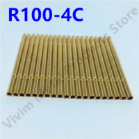 20/100PCS R100-4C Test Pin P100-B Receptacle Brass Tube Needle Sleeve Seat Crimp Connect Probe Sleeve 29.3mm Outer Dia 1.67mm
