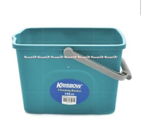 Krisbow Cleaning Bucket 10Liter Ember Plastik Kotak Dengan Gagang Pegangan Warna Biru Tosca Kuning M