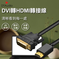 【1.5M】DVI轉HDMI轉接線 2K HDMI DVI 轉接線 轉接頭 電腦螢幕 電視 筆記型電腦 雙螢幕