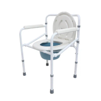 【恆伸醫療器材】ER-4098 鐵製無輪折合便椅-硬墊/洗澡椅/便盆椅/衛浴用品(可收合折疊)