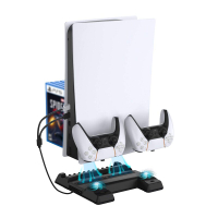 [2美國直購] NexiGo直立式支架 可調式風扇 充電站 遊戲卡槽 適用Playstation 5 光碟版＆數位版 黑/白