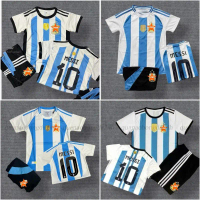 Bộ Quần Áo Bóng Đá Trẻ Em Đội Tuyển Argentina 2024 In Messi - Vải Mè Kim
