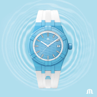 Maurice Lacroix 艾美錶 AIKON Tide 晶鑽藍色海洋環保材質手錶 新春送禮 AI2008-AAAA1-3A0-0