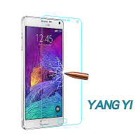YANG YI 揚邑 Samsung Note 4 防爆防刮防眩弧邊 9H鋼化玻璃保護膜