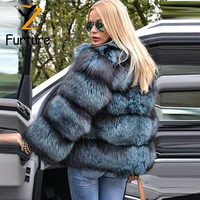 YZ.FURTURE Real Fox Fur Coat Winter Fur Jacket Outerwear Natural Fox Fur Coats for Women Thicken Warm Women Fur Coat Real Jacket