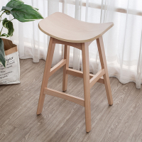 Boden-奧奇曲木造型實木吧台椅/吧檯椅/高腳椅(低)-42x39x64cm