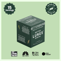 Betterbrand BetterLungs Lung Support Tea Bags - Mullein Leaf Ginseng Elderberry Ginger & Thyme for L