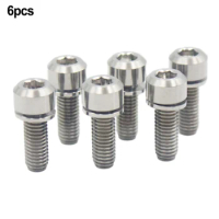 6Pcs Titanium Alloy Bolt Screw For Bicycle Stem For Seatpost Bike Parts M5x18mm Outdoor Cycling Accessories Durable Practical