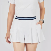 Sports Tennis Shorts Women's Quick Dried Short Skirt Stretch Wasit Golf Badminton Pleated Skort Ladies Jersey