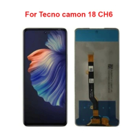 Black Color For Tecno Camon 18P CH7 18i CG6 LCD Display Touch Screen Digiziter For Camon 18 Pro CH6 18T 18 Premier With Frame