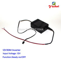 EL Wire Inverter for Night Steady on Glowing Party Decoration, DC 12V Inverter, EL Driver for Loading 30Meters, Newest