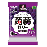 【江戶物語】OIZUMI 下仁田物產 蒟蒻工房 葡萄風味蒟蒻果凍 6入 水果蒟蒻 果汁果凍  擠壓式果凍 日本原裝進口