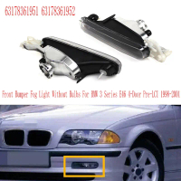 Front Bumper Fog Light Without Bulbs Daytime Running Lights Housing for BMW 3 Series E46 4-Door Pre-