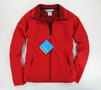 美國百分百【哥倫比亞】Columbia 中空纖維 男女 內鋪棉 拉鍊 運動 外套 休閒 夾克 紅 L XL
