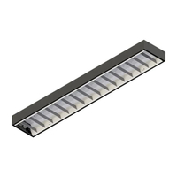 โคมตะแกรงติดลอย LED-T8 2x18 วัตต์ รุ่น Louver 2xL1200BK ขนาด 21 x 123.2 x 8.5 ซม. สีดำ
