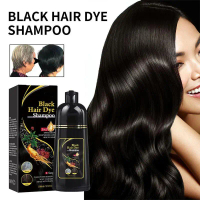 Black hair dye shampoo, Natural black hair dye shampoo, gentle hair color shampoo, non-sticky hair d
