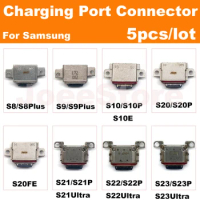 5pcs USB Charging Port Jack Dock Connector For Samsung S23 S22 S10 S20 S21 Ultra S8 S9 Plus Type-C Charger Plug Dock Socket