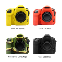 Silicone Camera Body Case Skin DSLR Camera Bag Protector Cover for Nikon D850 digital SLR camera Black yellow red camouflage