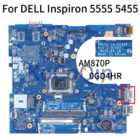 For DELL Inspiron 5555 5455 AM870P Notebook Mainboard LA-C142P 0GD4HR A10-8700 DDR3 Laptop Motherboard