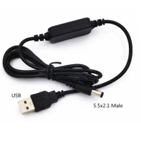 DC 5V 2A Drive USB Cable Improve Voltage with 5.5x2.1mm For AC-PW20 FW50 FZ100 Canon DR400 (BP511) DR-E6 LP-E6 DR-E18 DCC3
