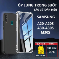 Ốp lưng cho Samsung A20/ A30/ A20S/ A30S/ M30S chống sốc, trong suốt, silicon, bảo vệ camera-Pancase