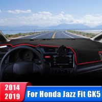 Car Dashboard Cover For Honda Fit Jazz GK5 MK3 2014 2015 2016 2017 2018 2019 Instrument Desk Sun Shade Non-slip Mat Accessories