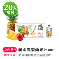 【MAMI COOKING 韓國道地小菜】韓國鳳梨蘋果汁 (100ml*20)_限新北中和自取