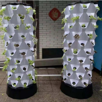10 Layers Hydroponics Vertical Garden Tower Grow Kits Pineapple Tower Indoor Outdoor for Planting Herb Vegetables Kit