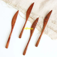100pcs/lot 16*1.5cm Wooden Cutlery Butter Knife wood Cheese Dessert Jam Spreader Breakfast knife Tool Utensil
