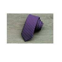 【拉福】領帶窄版領帶5.5cm領帶拉鍊領帶(兒童紫)